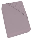 Lenzuolo Sotto con Angoli ed Elastico Tinta Unita in Cotone Rosa Antico Varie Misure