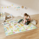 Tappeto per Bambini con Lettere 194x176,5x1,5 cm Superficie Impermeabile in XPE Multicolore      