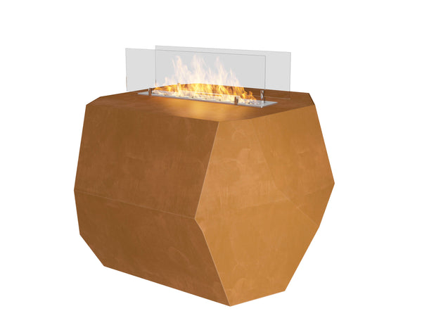 prezzo Bioethanol Bodenkamin 78x67,5 cm Incorten Mittelbraun