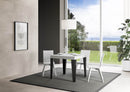 Tavolo Allungabile 90/246x90x77 cm Flame Premium Bianco Frassino