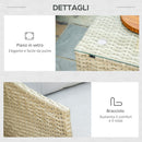 Set Salotto da Giardino Divano Angolare 1 Poltrona e Tavolino Beige