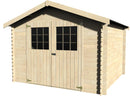 Casetta Box da Giardino per Attrezzi 3,17x3,13m Senza Pavimento in Legno Abete 28mm Flosobrak NG