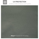 Copertura per Gazebo  a 2 Livelli  con Cinghie e 10 Fori di Drenaggio 4x3m in Poliestere Grigio Scuro