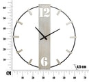 Orologio da Muro Argentoy 61x4,5x63 cm in Ferro Nero e Argento