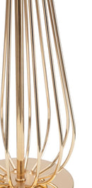 Lampada da Tavolo Ovy Ø32,5x62 cm in Ferro PVC e Tessuto Oro e Nero