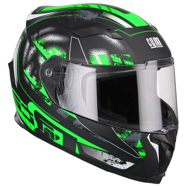 sconto Integralhelm für Scooter mit langem Visier CGM Jerez 307G Matt Fluo Green Verschiedene Größen