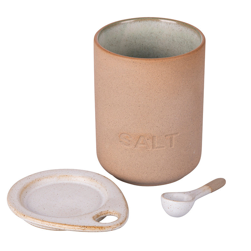 Barattolo Sale con Cucchiaino Ø10x15 cm 900 ml in Ceramica VdE Tivoli 1996 Pompei
