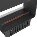 Camino a Vapore Elettrico da Incasso 80x50x40 cm Invapo U800 in Acciaio Nero      