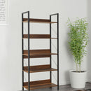 Libreria in Legno 73x176x35 cm Scaffale 5 Ripiani per Ufficio Noce