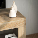 Mobile TV Moderno 60" max con Armadietto 2 Ante e Ripiano Aperto 140x40x48 cm Rivestimento di Melamina Bianco e color Legno      