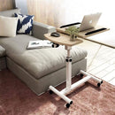 Tavolino Porta PC Computer da Letto Divano Regolabile con Ruote
