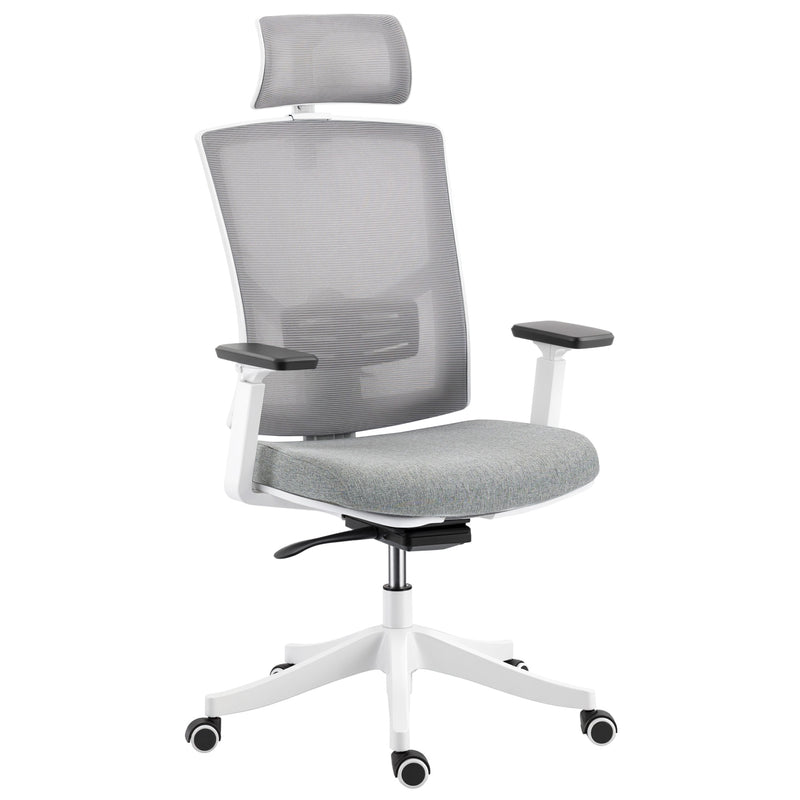 Sedia da Ufficio Ergonomica e Traspirante 64,5x62,5x112-122 cm con Supporto Lombare Dinamico 4D Multicolore      