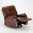 Poltrona Relax Reclinabile Manuale 90x74x130 cm in Similpelle Marrone