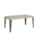 Tavolo Allungabile 140-244x90x77 cm Karamay Premium Cashmere Telaio Antracite 