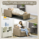 Poltrona Letto Singolo 100x98x88 cm 2 Cuscini e Vano Contenitore in Velluto Marrone Chiaro  
