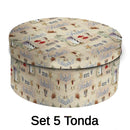 Set 5 Scatole cartone salvagente tondo 