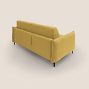 Divano Letto 3 Posti 215x95x96 cm in Tessuto Giallo