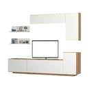 Parete attrezzata Kale rovere e bianco da 200 cm 