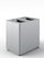 Pattumiera a 2 Scomparti Totale 48 L 48,5x33x49 cm con Contenitori Interni in Acciaio Verniciato Grigio