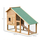 Conigliera da Esterno in Legno 146x63x120 cm 