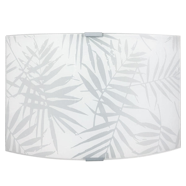 Wandleuchte 1xE27 Silber Rahmen Glasplatte Verzierte Blätter E-Energy Vanessa online