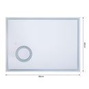 Specchio da Bagno con Illuminazione a LED e Interruttore Touch in Vetro e Alluminio 80x3x60 cm 