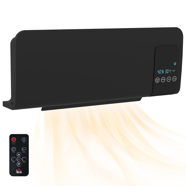 prezzo Termoventilatore da Parete Oscillante 54,5x12x21,5 cm in ABS Nero