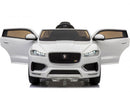 Macchina Elettrica per Bambini 12V con Licenza Jaguar F-Pace Bianca