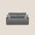 Divano Letto 2 Posti 156x102x97 cm in Tessuto Grigio