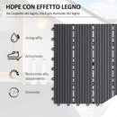 Pavimentazione da Esterno Incastrabile Piastrelle da Giardino 11 Mattonelle 30x30x2.2 cm Grigio 