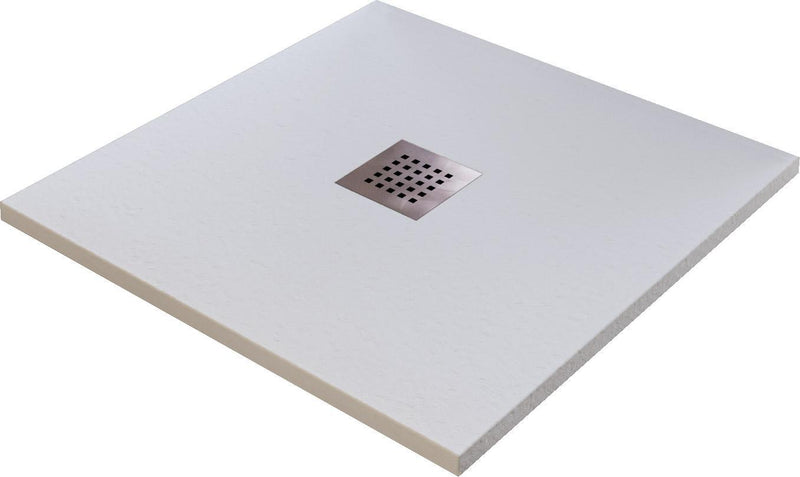 Piatto Doccia in Pietra Bonussi Ardesia Stone Central Bianco Varie Misure