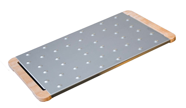 Tagliere da Cucina 38,5x22,5 cm In Legno e Acciaio Giusto prezzo