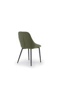 Set 4 Sedie Kira 51x59x85 cm in Tessuto Easy-Clean Verde       