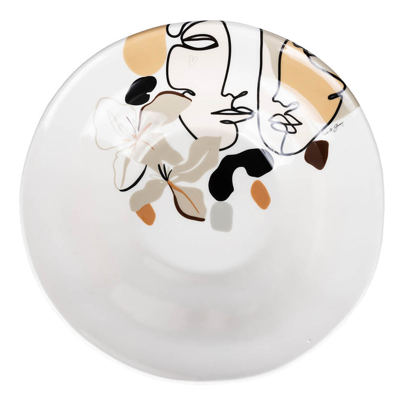 Insalatiera Irregolare Ø40 cm  in Ceramica VdE Tivoli 1996 Face to grey