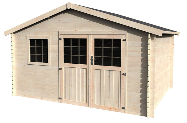 prezzo Casetta Box da Giardino per Attrezzi 4,27x3,30m Senza Pavimento in Legno Abete 28mm Frevent N1