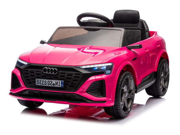 acquista Macchina Elettrica per Bambini 12V Licenza Ufficiale Audi SQ8 E-Tron con Telecomando e Sedile Pelle Rosa Seconda Scelta