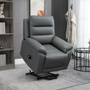 Poltrona Alzapersona Elettrica 91x86x101 cm in Similpelle Grigio