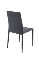 Set di 4 Sedie in Tessuto 93x52x45cm TFT DC Grigio Tessuto