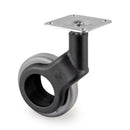 Kit 4 Ruote per Mobili Ø50 mm in Plastica e Acciaio Emuca Grigio