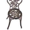 Set Tavolo e 2 Sedie da Giardino in Alluminio Verona Bronzo