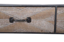 Console Oklahoma 100x38,5x80 cm in Ferro e MDF Marrone e Nero
