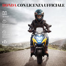 Moto Elettrica per Bambini 3-6 Anni Licenza Honda 12V Doppi Motori Rotelle 3 km/h Max 30kg Giallo      