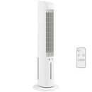 Raffrescatore d'Aria 3-in-1 a Torre 29x29x 97,5 cm Serbatoio 3 Litri con Telecomando in PP Bianco      