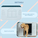 Cuccia per Cani Taglia Media e Grande max 30 kg 84,2x98,2x82 cm in Polipropilene Blu