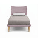 Letto 1 Piazza e Mezza con Rete Rivestita Microfibra Glicine Tessis Testata Soft Varie Misure