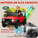 Macchina Elettrica per Bambini Licenza Ufficiale Land Rover Defender 12V con Telecomando Rosso  