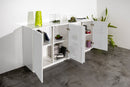 Credenza 4 Ante 180,1x41,4x86 cm Bloom Bianco Lucido