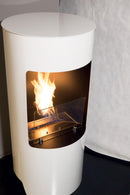 Camino a Bioetanolo da Pavimento Ø45x95 cm Karlsen Cortina Bianco