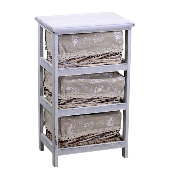 Kommode mit 3 Schubladen aus Holz 40x28x66cm Adami Federica acquista