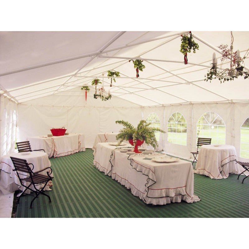 Set 4 Piastrelle in Plastica da Esterno 60 x 60 cm 